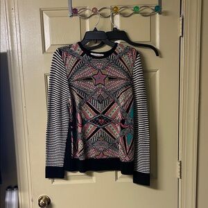 Anthropologie Multicolor Patterned Sweatshirt